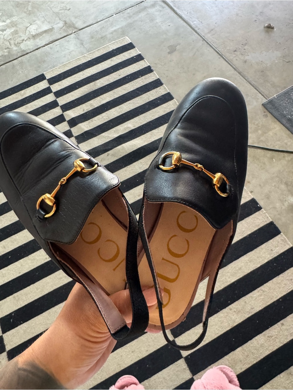 Kids Loafers with Gold Horsebit